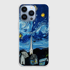 Чехол для iPhone 13 Pro с принтом ЗВЁЗДНАЯ НОЧЬ ВАНГОГ в Курске,  |  | art | impressionism | night | painting | planets | sky | stars | style | van gogh | waves | ван гог | вихрь | волны | живопись | звезды | импрессионизм | искусство | краски | небо | ночь | рисунок | стиль