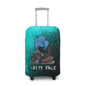 Чехол для чемодана 3D с принтом Sally face в Курске, 86% полиэфир, 14% спандекс | двустороннее нанесение принта, прорези для ручек и колес | sally face | маска | сали | салли | салли кромсалли | фейс | фишер