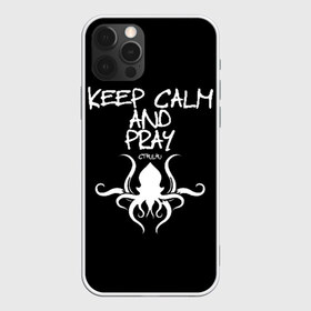 Чехол для iPhone 12 Pro Max с принтом Молись ктулху в Курске, Силикон |  | keep calm | ктулху | молитва