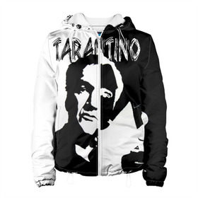 Женская куртка 3D с принтом Tarantino в Курске, ткань верха — 100% полиэстер, подклад — флис | прямой крой, подол и капюшон оформлены резинкой с фиксаторами, два кармана без застежек по бокам, один большой потайной карман на груди. Карман на груди застегивается на липучку | quentin tarantino | квентин тарантино