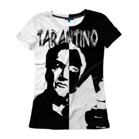 Женская футболка 3D с принтом Tarantino в Курске, 100% полиэфир ( синтетическое хлопкоподобное полотно) | прямой крой, круглый вырез горловины, длина до линии бедер | quentin tarantino | квентин тарантино