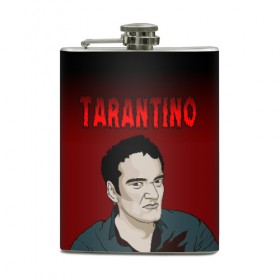 Фляга с принтом Tarantino в Курске, металлический корпус | емкость 0,22 л, размер 125 х 94 мм. Виниловая наклейка запечатывается полностью | quentin tarantino | квентин тарантино
