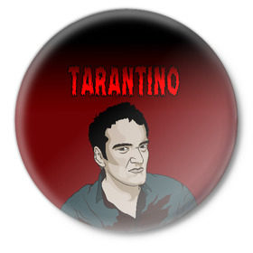 Значок с принтом Tarantino в Курске,  металл | круглая форма, металлическая застежка в виде булавки | quentin tarantino | квентин тарантино