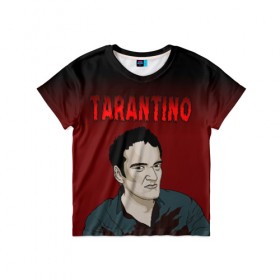 Детская футболка 3D с принтом Tarantino в Курске, 100% гипоаллергенный полиэфир | прямой крой, круглый вырез горловины, длина до линии бедер, чуть спущенное плечо, ткань немного тянется | quentin tarantino | квентин тарантино