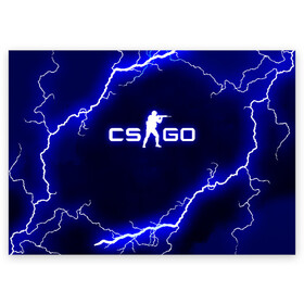 Поздравительная открытка с принтом CS GO LIGHTNING STYLE  в Курске, 100% бумага | плотность бумаги 280 г/м2, матовая, на обратной стороне линовка и место для марки
 | Тематика изображения на принте: astralis | awp | counter strike | cs go | cs go global offensive | faze clan | hyper beast | team liquid | thunder | астралис | молнии | тим ликвид | фейз клан | хайпер бист | шторм