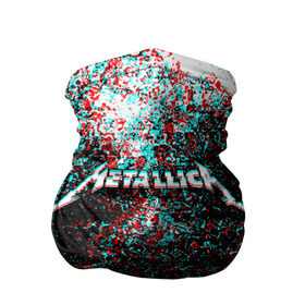 Бандана-труба 3D с принтом METALLICA GLITCH в Курске, 100% полиэстер, ткань с особыми свойствами — Activecool | плотность 150‒180 г/м2; хорошо тянется, но сохраняет форму | 