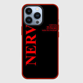 Чехол для iPhone 13 Pro с принтом Nerv logo в Курске,  |  | Тематика изображения на принте: angel | eva | evangelion | neon genesis evangelion | nerv | аска лэнгли сорью | ева | евангелион | мисато кацураги | рей аянами | синдзи