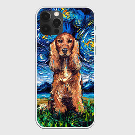 Чехол для iPhone 12 Pro Max с принтом Кокер-спаниель (Van Gogh style в Курске, Силикон |  | Тематика изображения на принте: gogh | van | vincent | willem | ван | винсент | гог | кокер | пёс | постимпрессионизм | собака | спаниель | художник