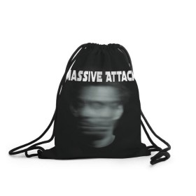 Рюкзак-мешок 3D с принтом Massive Attack в Курске, 100% полиэстер | плотность ткани — 200 г/м2, размер — 35 х 45 см; лямки — толстые шнурки, застежка на шнуровке, без карманов и подкладки | грант маршалл | роберт дель ная | трип хоп