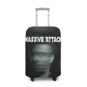 Чехол для чемодана 3D с принтом Massive Attack в Курске, 86% полиэфир, 14% спандекс | двустороннее нанесение принта, прорези для ручек и колес | грант маршалл | роберт дель ная | трип хоп