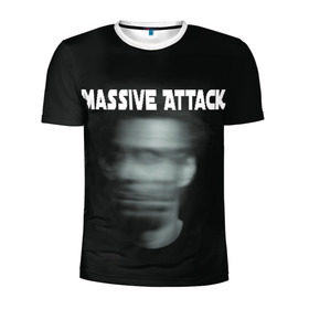 Мужская футболка 3D спортивная с принтом Massive Attack в Курске, 100% полиэстер с улучшенными характеристиками | приталенный силуэт, круглая горловина, широкие плечи, сужается к линии бедра | грант маршалл | роберт дель ная | трип хоп
