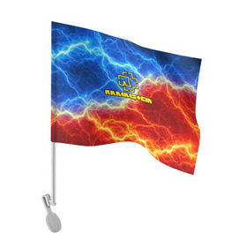 Флаг для автомобиля с принтом RAMMSTEIN в Курске, 100% полиэстер | Размер: 30*21 см | lindemann | rammstein | рамштайн | тилль линдеманн