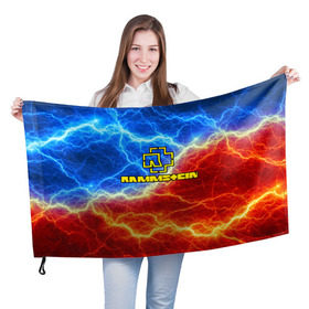 Флаг 3D с принтом RAMMSTEIN в Курске, 100% полиэстер | плотность ткани — 95 г/м2, размер — 67 х 109 см. Принт наносится с одной стороны | lindemann | rammstein | рамштайн | тилль линдеманн