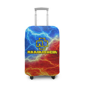 Чехол для чемодана 3D с принтом RAMMSTEIN в Курске, 86% полиэфир, 14% спандекс | двустороннее нанесение принта, прорези для ручек и колес | lindemann | rammstein | рамштайн | тилль линдеманн