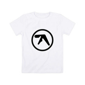 Детская футболка хлопок с принтом Aphex Twin в Курске, 100% хлопок | круглый вырез горловины, полуприлегающий силуэт, длина до линии бедер | Тематика изображения на принте: intelligent dance music | драм энд бэйс | ричард дэвид джеймс | техно | эйсид | эмбиент
