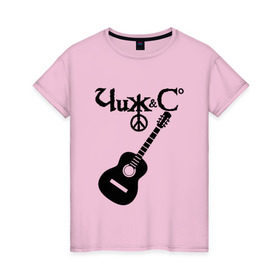 Женская футболка хлопок с принтом Чиж и Ко в Курске, 100% хлопок | прямой крой, круглый вырез горловины, длина до линии бедер, слегка спущенное плечо | rock | рок группа | русский рок | чиж