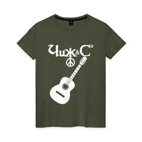 Женская футболка хлопок с принтом Чиж и Ко в Курске, 100% хлопок | прямой крой, круглый вырез горловины, длина до линии бедер, слегка спущенное плечо | rock | рок группа | русский рок | чиж
