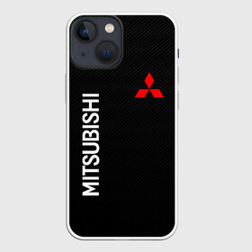 Чехол для iPhone 13 mini с принтом MITSUBISHI (carbon) в Курске,  |  | mitsubishi | sport | митсубиси | митсубиши | спорт