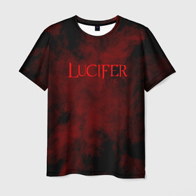 Мужская футболка 3D с принтом LUCIFER (КРЫЛЬЯ) в Курске, 100% полиэфир | прямой крой, круглый вырез горловины, длина до линии бедер | Тематика изображения на принте: demons | lucifer | title | люцифер | надпись