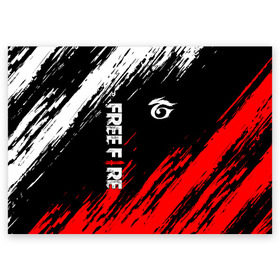 Поздравительная открытка с принтом GARENA FREE FIRE в Курске, 100% бумага | плотность бумаги 280 г/м2, матовая, на обратной стороне линовка и место для марки
 | free fire | garena | garena free fire | гарена | гарена фри фаер | фри фаер