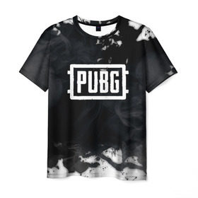 Мужская футболка 3D с принтом PUBG в Курске, 100% полиэфир | прямой крой, круглый вырез горловины, длина до линии бедер | 