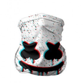 Бандана-труба 3D с принтом MARSHMELLO GLITCH в Курске, 100% полиэстер, ткань с особыми свойствами — Activecool | плотность 150‒180 г/м2; хорошо тянется, но сохраняет форму | america | dj | marshmello | usa | америка | маршмелло