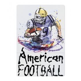 Магнитный плакат 2Х3 с принтом American football в Курске, Полимерный материал с магнитным слоем | 6 деталей размером 9*9 см | american football | ball | helmet | player | sportsman | usa | американский футбол | игрок | каска | мяч | сша