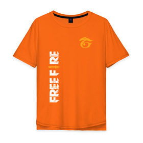 Мужская футболка хлопок Oversize с принтом GARENA FREE FIRE в Курске, 100% хлопок | свободный крой, круглый ворот, “спинка” длиннее передней части | free fire | garena | garena free fire | гарена | гарена фри фаер | фри фаер