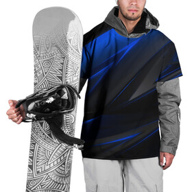 Накидка на куртку 3D с принтом Blue and Black в Курске, 100% полиэстер |  | Тематика изображения на принте: 3d | 3д | black | blue | texture | геометрия | красно синее | синий | текстуры | фигуры | черный