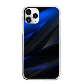 Чехол для iPhone 11 Pro матовый с принтом Blue and Black в Курске, Силикон |  | 3d | 3д | black | blue | texture | геометрия | красно синее | синий | текстуры | фигуры | черный