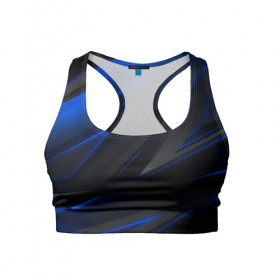 Женский спортивный топ 3D с принтом Blue and Black в Курске, 82% полиэстер, 18% спандекс Ткань безопасна для здоровья, позволяет коже дышать, не мнется и не растягивается |  | 3d | 3д | black | blue | texture | геометрия | красно синее | синий | текстуры | фигуры | черный