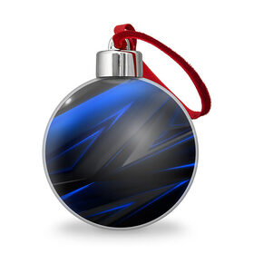 Ёлочный шар с принтом Blue and Black в Курске, Пластик | Диаметр: 77 мм | 3d | 3д | black | blue | texture | геометрия | красно синее | синий | текстуры | фигуры | черный