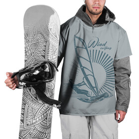 Накидка на куртку 3D с принтом Windsurfer в Курске, 100% полиэстер |  | surf | wind | wind surfing | windsurfing | винд серфинг | виндсерфинг | экстрим