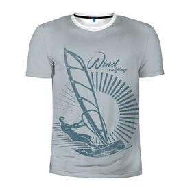 Мужская футболка 3D спортивная с принтом Windsurfer в Курске, 100% полиэстер с улучшенными характеристиками | приталенный силуэт, круглая горловина, широкие плечи, сужается к линии бедра | surf | wind | wind surfing | windsurfing | винд серфинг | виндсерфинг | экстрим
