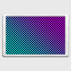 Магнит 45*70 с принтом Checkerboard gradient в Курске, Пластик | Размер: 78*52 мм; Размер печати: 70*45 | checkerboard | gradient | бойчик | градиент | клетка. ячейка | орнамент | френдзона | шахматная. доска | шашечки