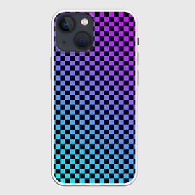 Чехол для iPhone 13 mini с принтом Checkerboard gradient в Курске,  |  | checkerboard | gradient | бойчик | градиент | клетка. ячейка | орнамент | френдзона | шахматная. доска | шашечки