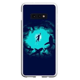 Чехол для Samsung S10E с принтом Swimming in the sea в Курске, Силикон | Область печати: задняя сторона чехла, без боковых панелей | Тематика изображения на принте: dive | diving | swim | swimming | synchronized swimming | водный спорт | дайвинг | плавание | пловец | синхронное плавание | спорт