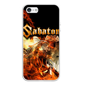 Чехол для iPhone 5/5S матовый с принтом Sabaton в Курске, Силикон | Область печати: задняя сторона чехла, без боковых панелей | heavy | metal | power | sabaton | метал | пауэр | сабатон | хэви