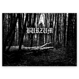 Поздравительная открытка с принтом Burzum в Курске, 100% бумага | плотность бумаги 280 г/м2, матовая, на обратной стороне линовка и место для марки
 | burzum | ghotic | варг викернес | мрак | тьма