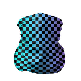 Бандана-труба 3D с принтом Checkerboard Color  в Курске, 100% полиэстер, ткань с особыми свойствами — Activecool | плотность 150‒180 г/м2; хорошо тянется, но сохраняет форму | checkerboard | gradient | бойчик | в клетку | в клеточку | градиент | клетка | музыка | орнамент | френдзона | шахматная доска | шашки