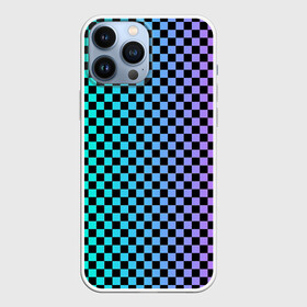 Чехол для iPhone 13 Pro Max с принтом Checkerboard Color в Курске,  |  | checkerboard | gradient | бойчик | в клетку | в клеточку | градиент | клетка | музыка | орнамент | френдзона | шахматная доска | шашки