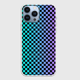 Чехол для iPhone 13 Pro Max с принтом Checkerboard Color в Курске,  |  | Тематика изображения на принте: checkerboard | gradient | бойчик | в клетку | в клеточку | градиент | клетка | музыка | орнамент | френдзона | шахматная доска | шашки