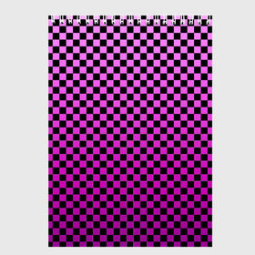 Скетчбук с принтом Checkerboard Color в Курске, 100% бумага
 | 48 листов, плотность листов — 100 г/м2, плотность картонной обложки — 250 г/м2. Листы скреплены сверху удобной пружинной спиралью | Тематика изображения на принте: checkerboard | gradient | бойчик | в клетку | в клеточку | градиент | клетка | музыка | орнамент | френдзона | шахматная доска | шашки