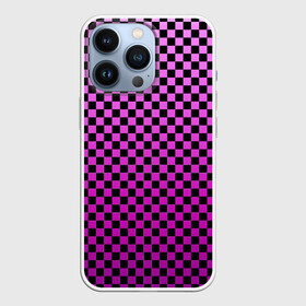 Чехол для iPhone 13 Pro с принтом Checkerboard Color в Курске,  |  | Тематика изображения на принте: checkerboard | gradient | бойчик | в клетку | в клеточку | градиент | клетка | музыка | орнамент | френдзона | шахматная доска | шашки