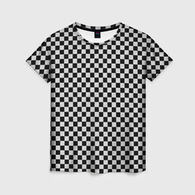 Женская футболка 3D с принтом Checkerboard Color  в Курске, 100% полиэфир ( синтетическое хлопкоподобное полотно) | прямой крой, круглый вырез горловины, длина до линии бедер | checkerboard | gradient | бойчик | в клетку | в клеточку | градиент | клетка | музыка | орнамент | френдзона | шахматная доска | шашки