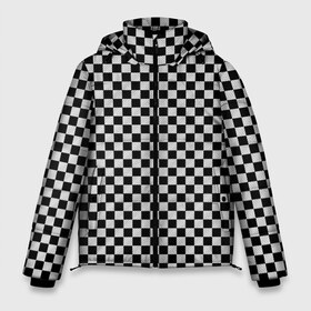 Мужская зимняя куртка 3D с принтом Checkerboard Color в Курске, верх — 100% полиэстер; подкладка — 100% полиэстер; утеплитель — 100% полиэстер | длина ниже бедра, свободный силуэт Оверсайз. Есть воротник-стойка, отстегивающийся капюшон и ветрозащитная планка. 

Боковые карманы с листочкой на кнопках и внутренний карман на молнии. | checkerboard | gradient | бойчик | в клетку | в клеточку | градиент | клетка | музыка | орнамент | френдзона | шахматная доска | шашки