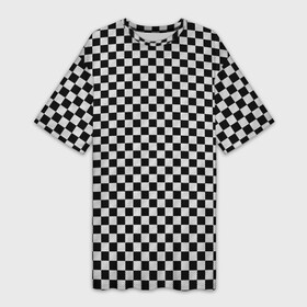Платье-футболка 3D с принтом Checkerboard Color в Курске,  |  | checkerboard | gradient | бойчик | в клетку | в клеточку | градиент | клетка | музыка | орнамент | френдзона | шахматная доска | шашки