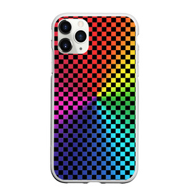 Чехол для iPhone 11 Pro матовый с принтом Checkerboard Color в Курске, Силикон |  | checkerboard | gradient | бойчик | в клетку | в клеточку | градиент | клетка | музыка | орнамент | френдзона | шахматная доска | шашки