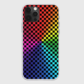 Чехол для iPhone 12 Pro Max с принтом Checkerboard Color в Курске, Силикон |  | Тематика изображения на принте: checkerboard | gradient | бойчик | в клетку | в клеточку | градиент | клетка | музыка | орнамент | френдзона | шахматная доска | шашки