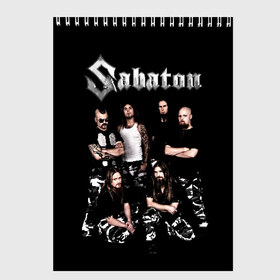 Скетчбук с принтом Sabaton в Курске, 100% бумага
 | 48 листов, плотность листов — 100 г/м2, плотность картонной обложки — 250 г/м2. Листы скреплены сверху удобной пружинной спиралью | Тематика изображения на принте: heavy metal | heroes | sabaton | the great war | the last stand | группы | метал | музыка | сабатон | хэви метал